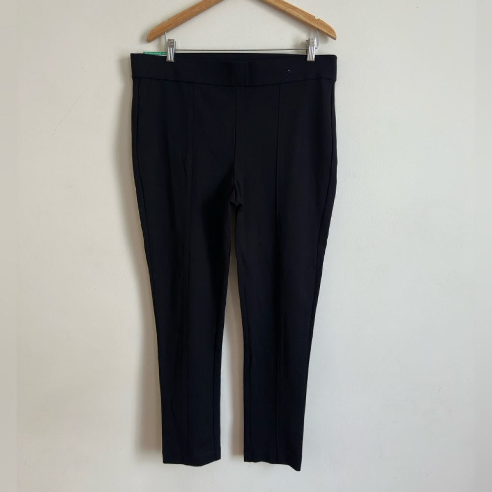 Anne Klein Women’s High Waist Black Stretch Leggings XL Pull On